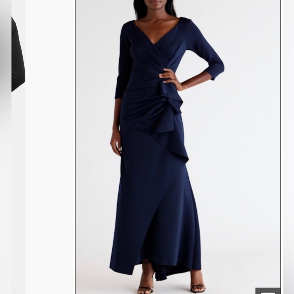 Elegant Navy Blue Evening Gown Xcape